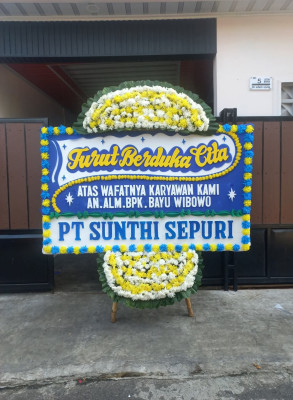 Papan Bunga Duka di Argasari